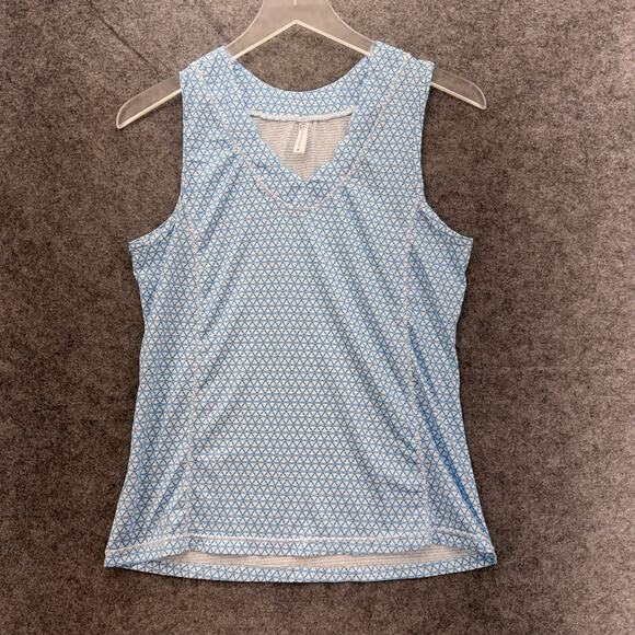 The Bubble Lifestyle Womens Tank Top Size M Blue Golf Tennis Pickleball Preppy - Picture 4 of 7